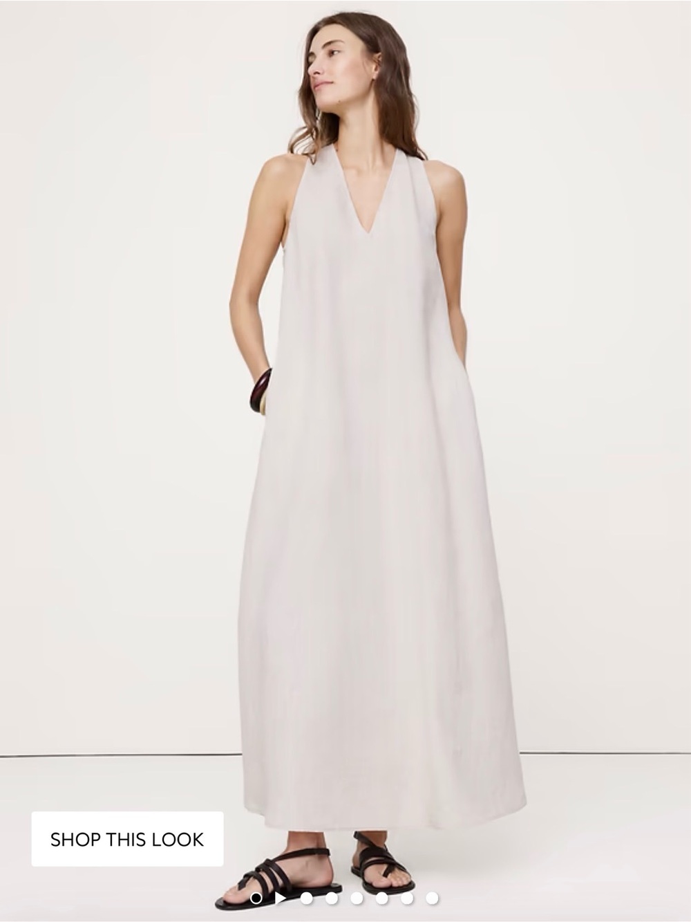 LINEN HALTER MAXI DRESS